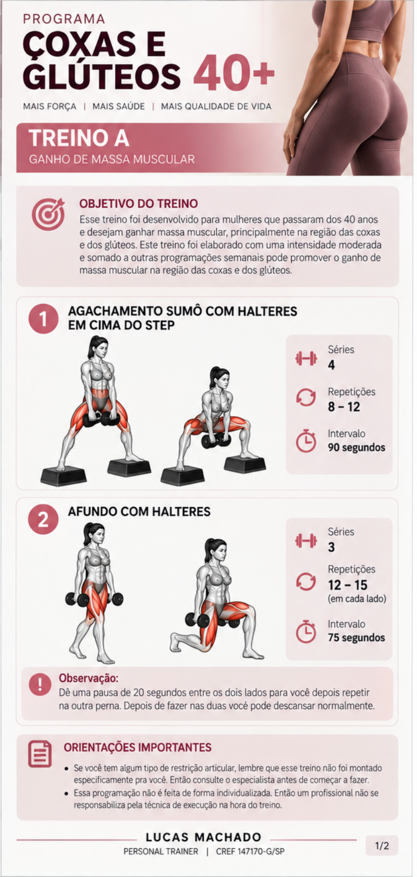 Prévia do Programa Coxas e Glúteos 40+